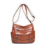 New Fashion Large Capacity Knitted Messenger Bag – Soft PU Leather Crossbody for Women