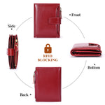 New Casual Soft Leather Ladies Wallet - Anti-Theft RFID Microfiber Retro Style