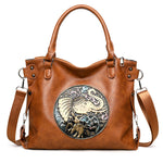 Retro Chinese Style Soft Bread Shoulder Bag – Elegant PU Leather Crossbody in Brown or Black