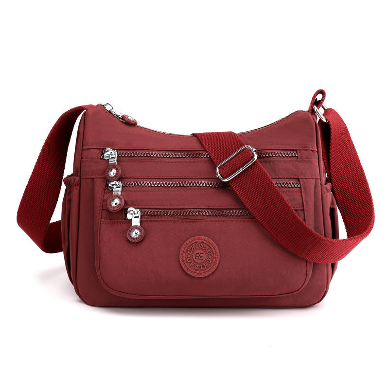 Nylon Crossbody Cloth Bag for Women – Large Capacity Multi-Compartment Lightweight Shoulder Bag