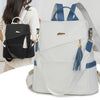 Women’s Oxford Cloth Backpack – Stylish Anti-Theft PU Travel Bag, Casual Double Shoulder Schoolbag for Girls