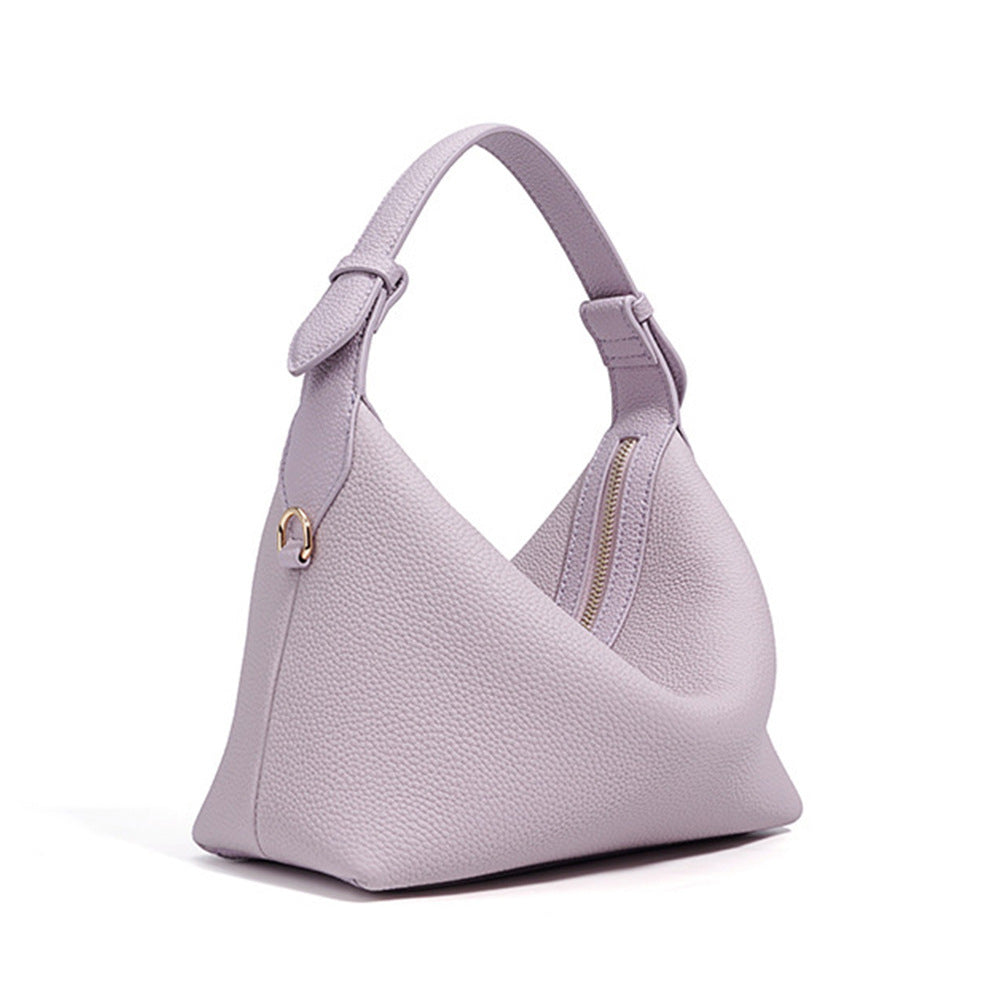 Genuine Leather Women’s Crossbody Bag – Soft Cowhide Dumpling Shape Shoulder Bag for Daily Use