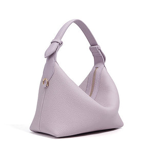 Genuine Leather Women’s Crossbody Bag – Soft Cowhide Dumpling Shape Shoulder Bag for Daily Use