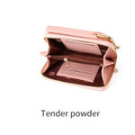 Fashion Lychee Pattern Crossbody Bag - Solid Color PU Leather Diagonal Shoulder Bag