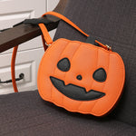 Funny Pumpkin Halloween Crossbody Bag – Cute PU Shoulder Bag for Women