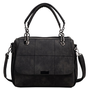 Matte PU Leather Women’s Shoulder Bag – Large Capacity Boston Tote Handbag for Travel, Work & Daily Use