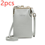 Fashion Lychee Pattern Crossbody Bag - Solid Color PU Leather Diagonal Shoulder Bag