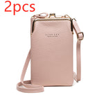 Fashion Lychee Pattern Crossbody Bag - Solid Color PU Leather Diagonal Shoulder Bag