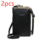 Fashion Lychee Pattern Crossbody Bag - Solid Color PU Leather Diagonal Shoulder Bag