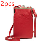 Fashion Lychee Pattern Crossbody Bag - Solid Color PU Leather Diagonal Shoulder Bag