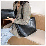 Women’s Western Style Tote Bag – High-End PU Leather Shoulder Bag, Elegant Large Capacity Handbag for Daily Use