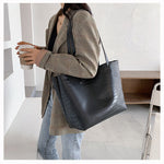 Women’s Western Style Tote Bag – High-End PU Leather Shoulder Bag, Elegant Large Capacity Handbag for Daily Use