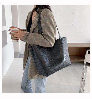 Women’s Western Style Tote Bag – High-End PU Leather Shoulder Bag, Elegant Large Capacity Handbag for Daily Use