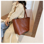 Women’s Western Style Tote Bag – High-End PU Leather Shoulder Bag, Elegant Large Capacity Handbag for Daily Use
