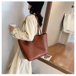 Women’s Western Style Tote Bag – High-End PU Leather Shoulder Bag, Elegant Large Capacity Handbag for Daily Use