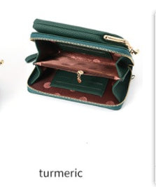 Fashion Lychee Pattern Crossbody Bag - Solid Color PU Leather Diagonal Shoulder Bag