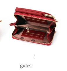 Fashion Lychee Pattern Crossbody Bag - Solid Color PU Leather Diagonal Shoulder Bag