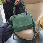 Matte PU Leather Women’s Shoulder Bag – Large Capacity Boston Tote Handbag for Travel, Work & Daily Use