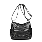 New Fashion Large Capacity Knitted Messenger Bag – Soft PU Leather Crossbody for Women