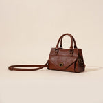 First Layer Leather Women’s Shoulder Crossbody Bag – Genuine Cowhide All-match Solid Color Casual Tote