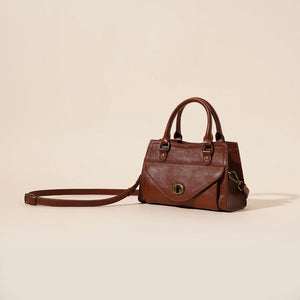 First Layer Leather Women’s Shoulder Crossbody Bag – Genuine Cowhide All-match Solid Color Casual Tote