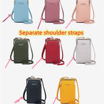 Fashion Lychee Pattern Crossbody Bag - Solid Color PU Leather Diagonal Shoulder Bag