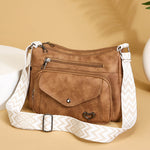 Flip Simple Large Capacity Shoulder Messenger Bag for Women – PU Leather Crossbody Tote