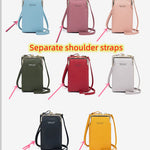 Fashion Lychee Pattern Crossbody Bag - Solid Color PU Leather Diagonal Shoulder Bag