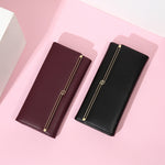 Fashion Long Women's Wallet - Simple PU Leather Card Holder & Street Style Trend