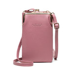 Fashion Lychee Pattern Crossbody Bag - Solid Color PU Leather Diagonal Shoulder Bag
