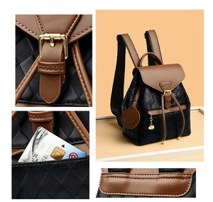 Women’s Leather Backpack – Casual Multifunction PU Shoulder Bag, Fashion Travel and School Backpack for Daily Use
