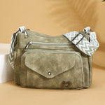 Flip Simple Large Capacity Shoulder Messenger Bag for Women – PU Leather Crossbody Tote