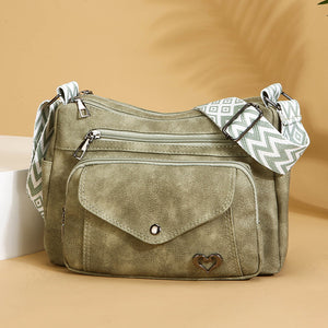 Flip Simple Large Capacity Shoulder Messenger Bag for Women – PU Leather Crossbody Tote
