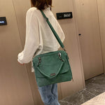 Matte PU Leather Women’s Shoulder Bag – Large Capacity Boston Tote Handbag for Travel, Work & Daily Use