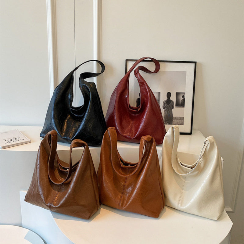 Women’s 2PCS PU Leather Composite Bag – Fashion Shoulder Tote with Clutch, Large Capacity Casual Hobo Handbag