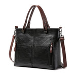 Women’s Large-Capacity Retro Tote Bag – Simple PU Crossbody Handbag for Work, Travel, and Daily Use