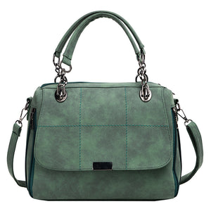 Matte PU Leather Women’s Shoulder Bag – Large Capacity Boston Tote Handbag for Travel, Work & Daily Use