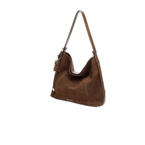 Autumn Winter Vintage Deerskin Velvet Tote – Large Capacity Crossbody Shoulder Bag for Women