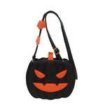 Funny Pumpkin Halloween Crossbody Bag – Cute PU Shoulder Bag for Women