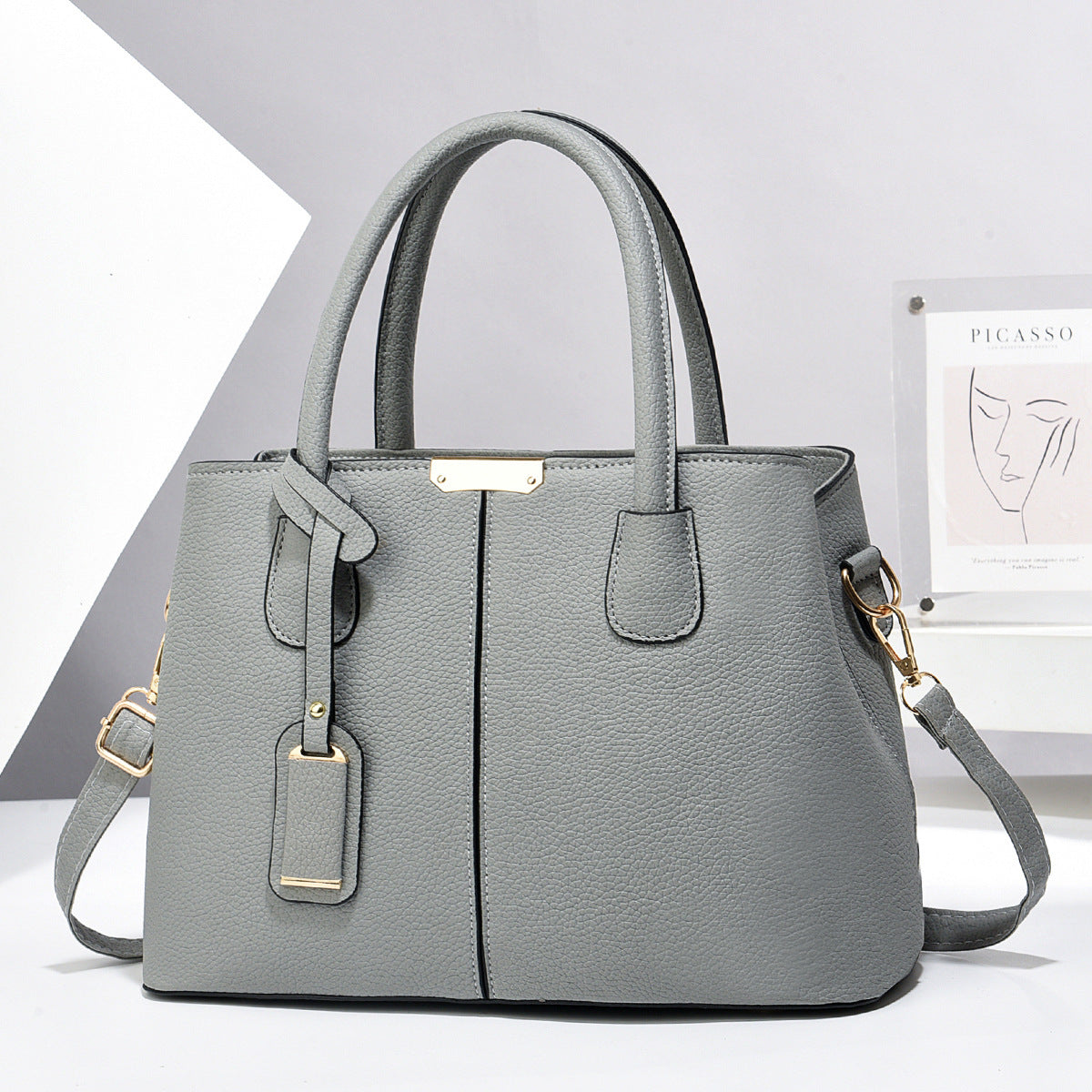 Women PU Leather Handbag – Large Capacity Tote Shoulder Bag, Fashion Square Crossbody Purse for Daily Use