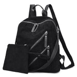 Simple Street Trendy Women’s Backpack – Large Capacity Corduroy Casual Bag for Daily, School & Travel Use