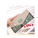 BIRDS Mid-Length Women's Wallet - Embroidered Flower PU Leather Zip Purse