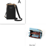 Fashion Lychee Pattern Crossbody Bag - Solid Color PU Leather Diagonal Shoulder Bag