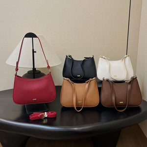 Underarm Bag Retro Women's Crossbody Bag – Soft PU Leather Shoulder Handbag in Classic Colors