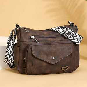 Flip Simple Large Capacity Shoulder Messenger Bag for Women – PU Leather Crossbody Tote