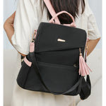 Women’s Oxford Cloth Backpack – Stylish Anti-Theft PU Travel Bag, Casual Double Shoulder Schoolbag for Girls