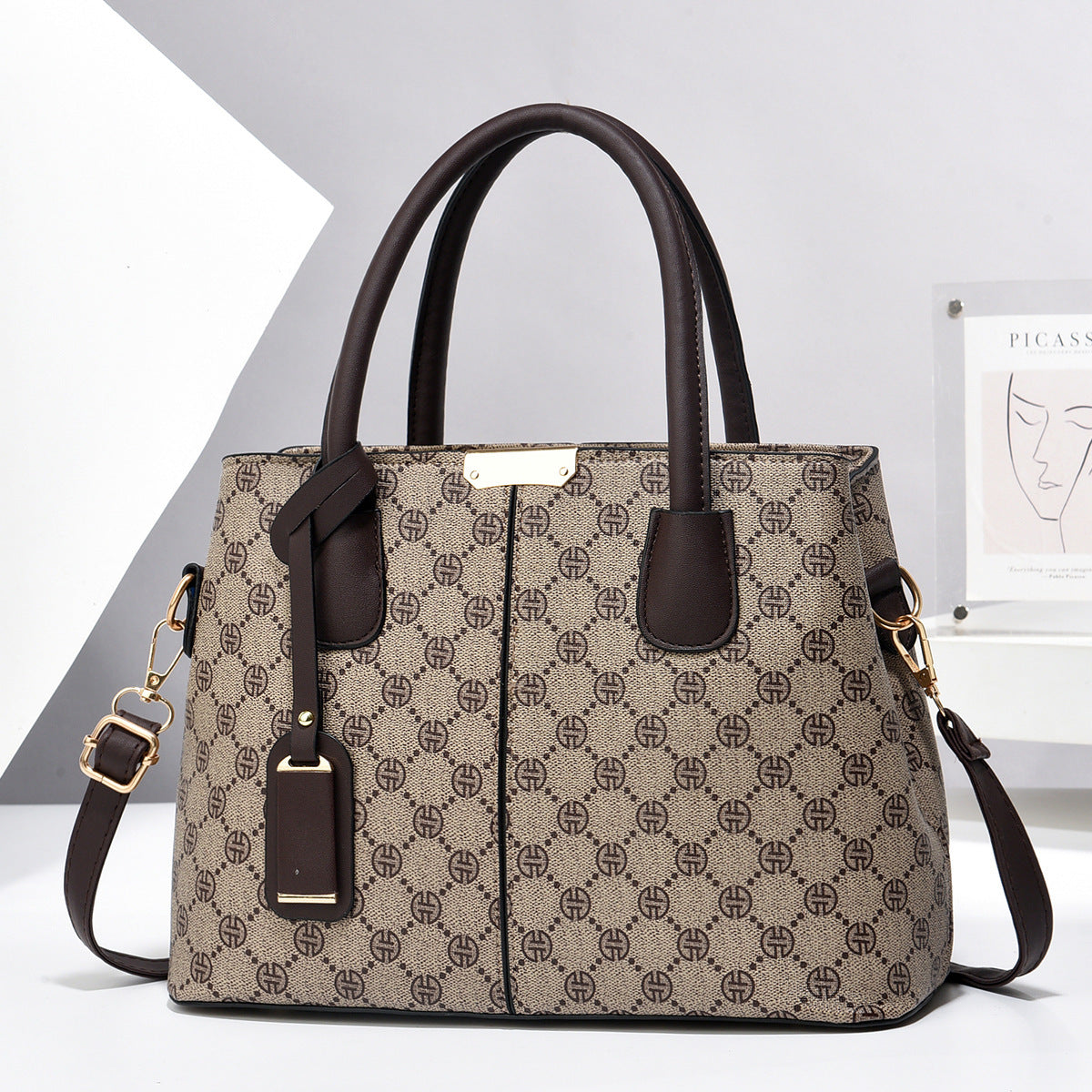 Women PU Leather Handbag – Large Capacity Tote Shoulder Bag, Fashion Square Crossbody Purse for Daily Use
