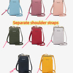 Fashion Lychee Pattern Crossbody Bag - Solid Color PU Leather Diagonal Shoulder Bag