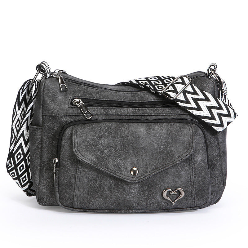 Flip Simple Large Capacity Shoulder Messenger Bag for Women – PU Leather Crossbody Tote