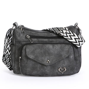 Flip Simple Large Capacity Shoulder Messenger Bag for Women – PU Leather Crossbody Tote